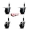 Service Caster 3.5'' Soft Rubber Swivel 1'' Expanding Stem Caster Set 2 Total Lock Brakes, 4PK SCC-EXTTL20S3514-SRS-2-S-2-1 - alternate 2